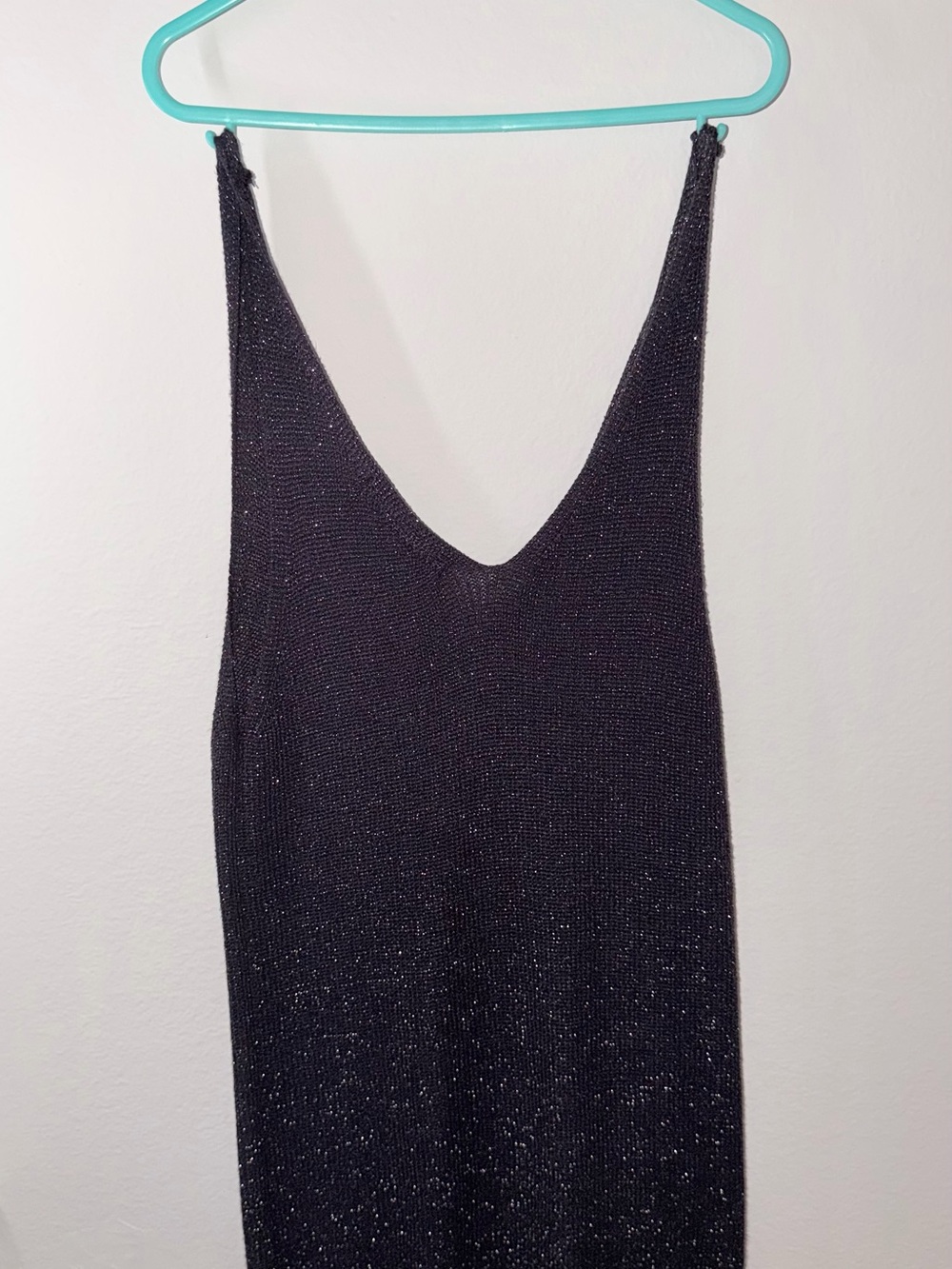 MNG Black Sparkle V‑Neck Knit Camisole